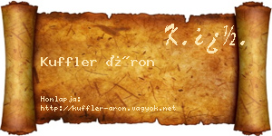 Kuffler Áron névjegykártya